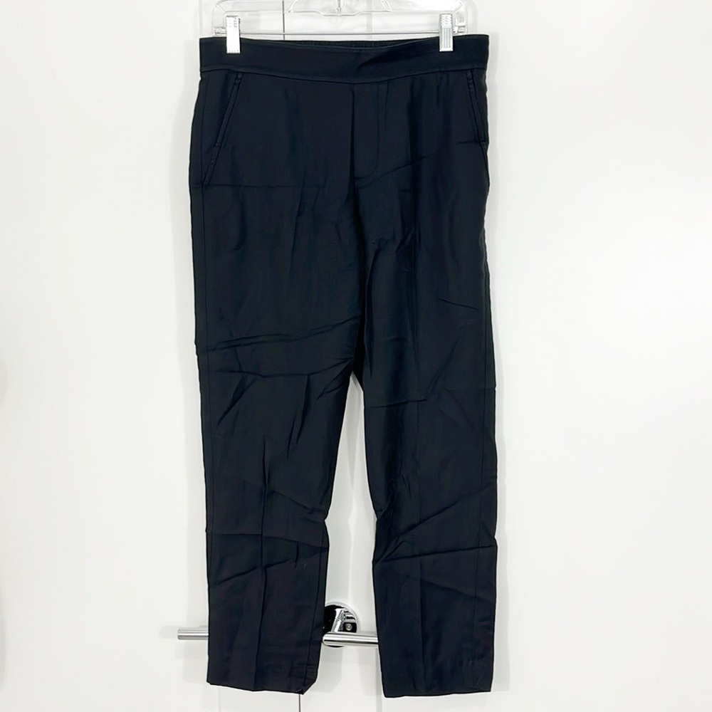 Vince Size 6 Black Pull On Ankle Tapered Pants with Pockets